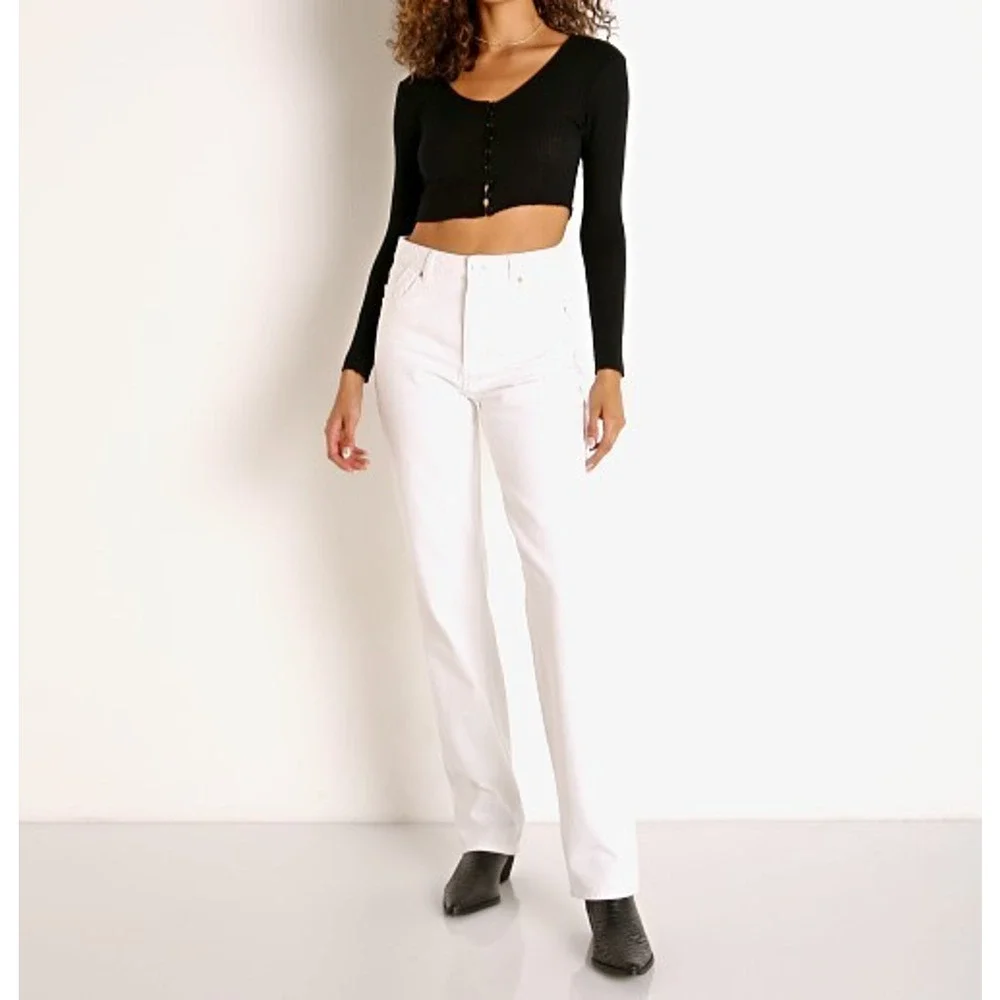 Rollas Classic Straight Y2K Hight Rise Jeans Vintage White Sz 30 A006294